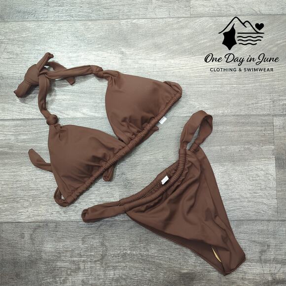 Charmleaks Brazilian Halter Triangle Bikini Swimsuit Size S - Picture 3 of 5